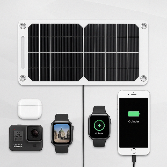 Effektiv mini solcelleplade til mobil og gadgets - Oplad alt med solens energi