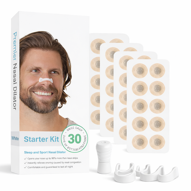 Magnetiske næsebånd – 30 sæt mod snorken og sport