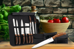 Herzberg knivsæt med rullet bæretaske, 9 knive