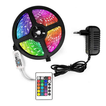 LED bånd med fjernbetjening – 5 Meter