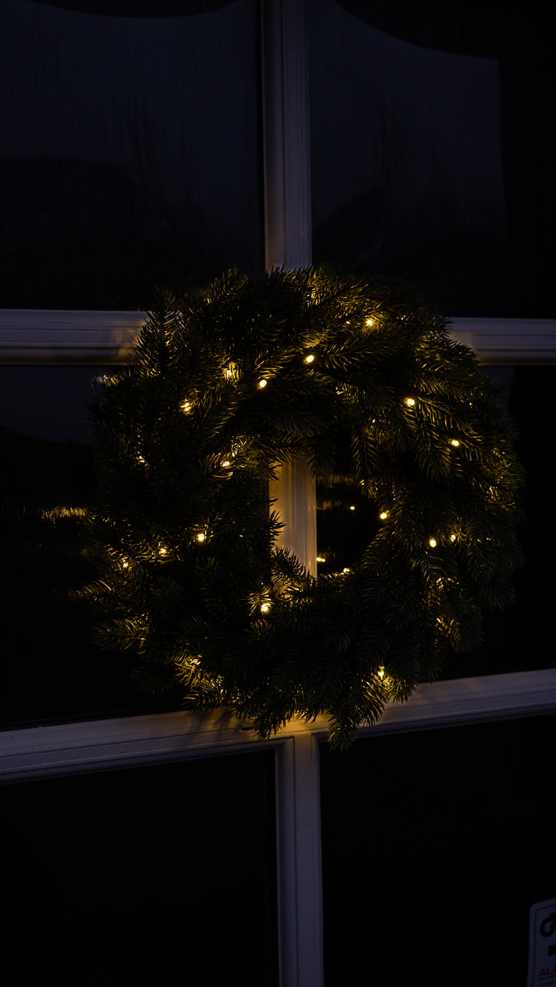 Julekrans med LED-lys